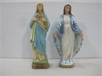 Two Religious Statues Tallest 12.5" See Info