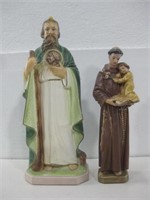 Two religious Statues Tallest 16"  See Info