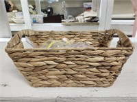 Woven Basket of Costume Jewelry