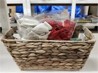 Woven Basket with Balloons and Party Items