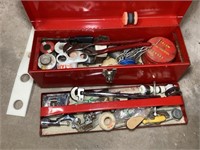 Toolbox with plumbing tools