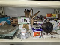 Shelf Lot of Lights Bulbs Etc