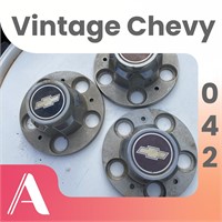 3- Vintage Chevy Truck Center Caps