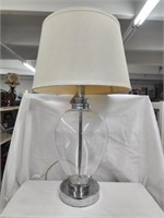 Large glass jar table lamp