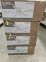 Lot of 4 matching 52 inch ceiling fans