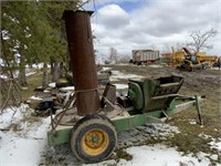 JD 700 feed mill, tank cut off, used for grinding@