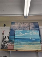 Lot of  beach scene canvas prints