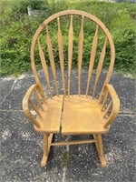 Large wooden rocking chair AS IS