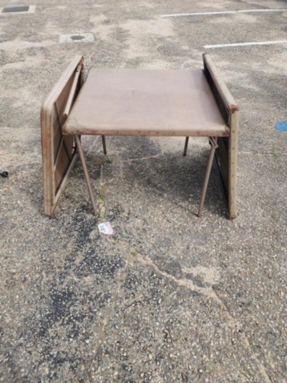 Three vintage fold out tables