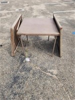 Three vintage fold out tables