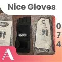 2 pair Leather Half-Finger Adjustable Gloves