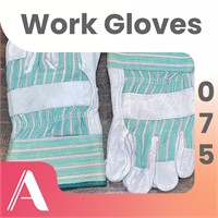 2 pair Green Work Gloves