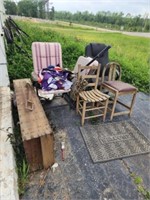 Estate lot of misc chairs and more