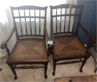 2 Vintage Wooden Seats