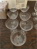 7 sherbet glasses -Fostoria Holly Stemware