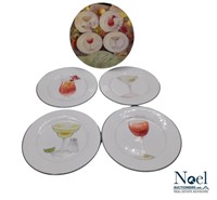 4 American Atelier Cocktails Canape Plates