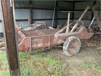 Vintage ground driven manure spreader