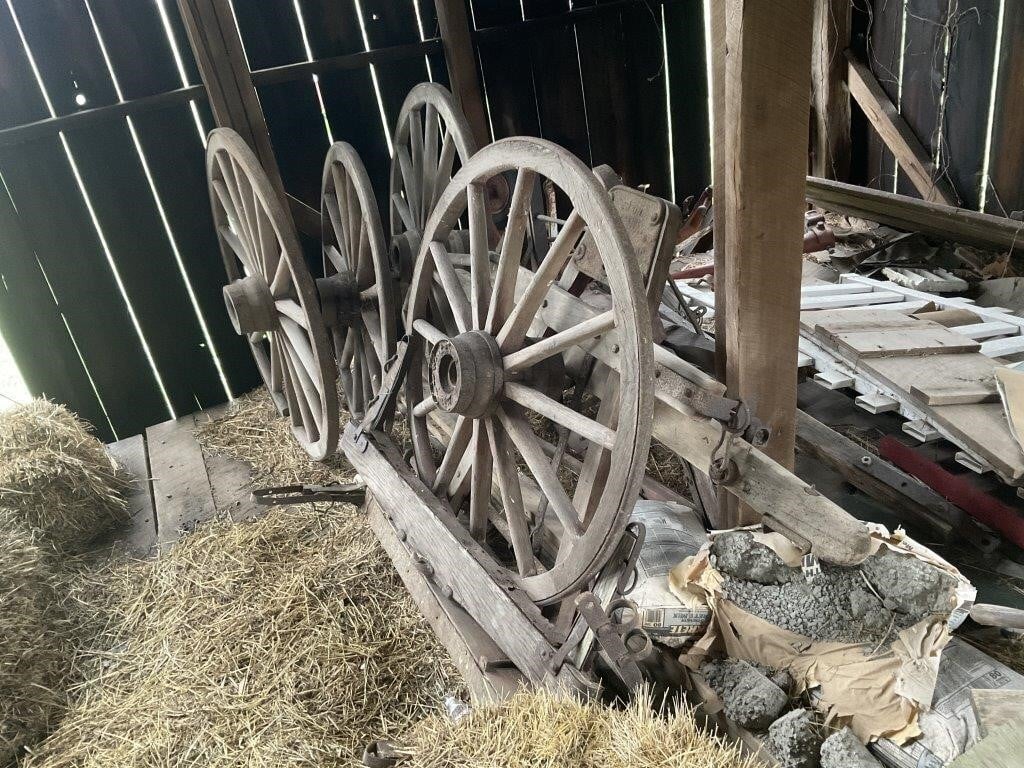 Vintage 1800’s wagon running gears