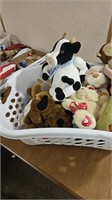 Basket stuffed animals