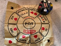 Poker Chips & Tripoley Game Mat