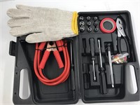 TOOL BOX WITH JUMPER CABLES