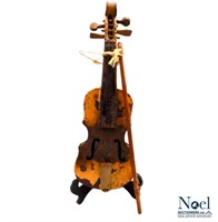 Antique Wooden Miniature Violin