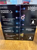 2 Boxes of 1000 LED Christmas Lights