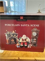 MEMBERS MARK PORCELAIN SANTA SCENE "2006"