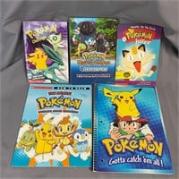 Vintage Pokemon Book Lot of 4 with Spiral Notebook
