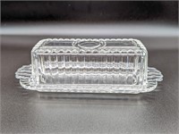Anchor Hocking Clear Glass Covered Butter Dish