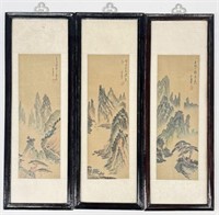Lot of 3 Ink & Color Chinese Paintings.
