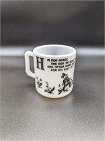 Hazel Atlas Children's "H" for Horse cup