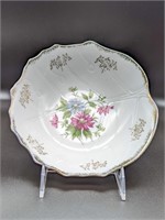 Vintage Bowl with Pink and Blue Flowers