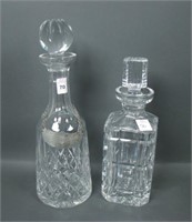 Two Signed Waterford Crystal Decanters