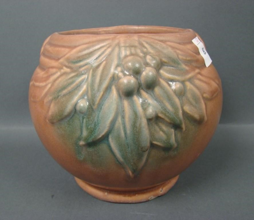 McCoy Brown Leaves & Berries Matte Jardiniere