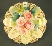 RS Prussia Poppy Floral Decorated 8 3/4" Plate