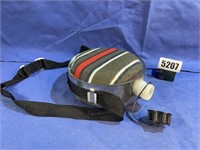 Metal Canteen w/Cloth Cover Sides & Strap
