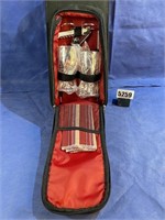 Insulated Wine Bag w/Wine Glasses, Corkscrew