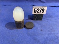 Rainbow Glass Egg & Small Metal Tin w/Lid,