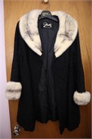 Paulini New York Persian Lamb & Mink Fur Coat