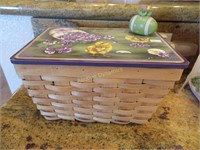 Woven Easter Basket, Wooden Lid