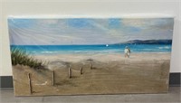 Beach Canvas Wall Art Painting Landscape Textured
