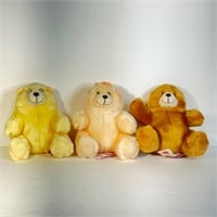 Charming Stuffed Plush Bears (Set of 3)