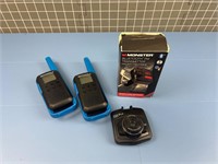 MOTOROLA WALKIE-TALKIE & MONSTER FM RECEIVER