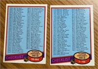 1980-81 Topps Checklist 2-pack 1-262 unmarked