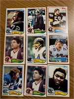 1982 Topps NFL multi-card set+1983 Dierdorf