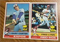 1976 Topps Fred Lynn Garry Carter pair ROOKIES