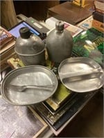 2 canteens and a mess kit