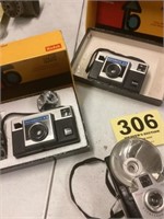 Brownie star flash camera
And two Instamatic X