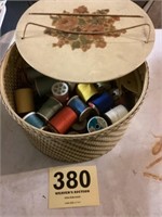 Basket of sewing thread